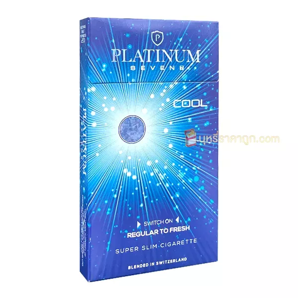 บุหรี่นอก PLATINUM Cool ฟ้า (1 เม็ดบีบ)