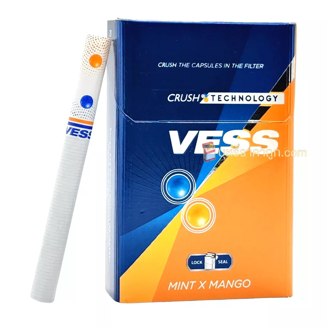 บุหรี่นอก Vess มะม่วง (2 เม็ดบีบ)