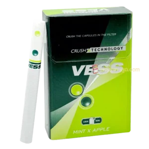 บุหรี่นอก Vess แอปเปิ้ลมิ้น (2 เม็ดบีบ)