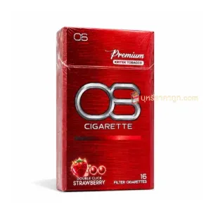 บุหรี่นอก โอเอส OS หวานเย็น กลิ่นสตรอเบอร์รี่ (2 เม็ดบีบ)