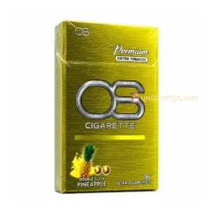 บุหรี่นอก โอเอส OS หวานเย็น กลิ่นสับปะรด (2 เม็ดบีบ)